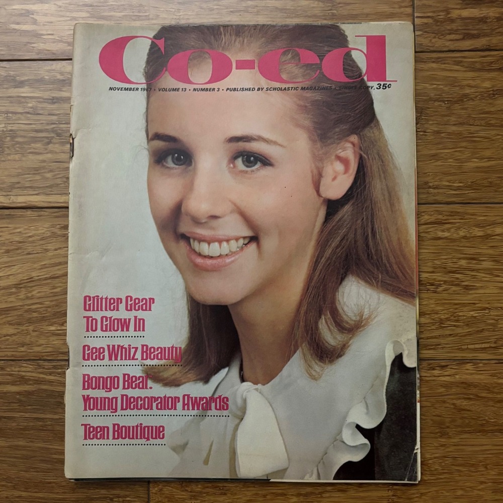 Vintage Co-ed Magazine | November 1967 Scholastic 1960s Teen Fashion Beauty Ads